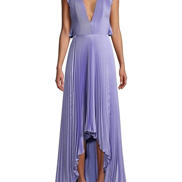NWT $795 Flor et. al James Pleated Backless Gown - Picture 2 of 6